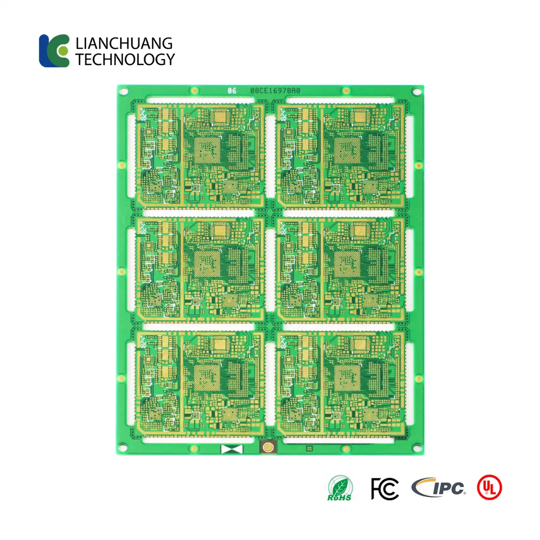 8-Layer First-Order HDI PCB Half-Hole Communication Module, Immersion Gold + OSP, Selective Gold, Rigid Printed Circuit Board